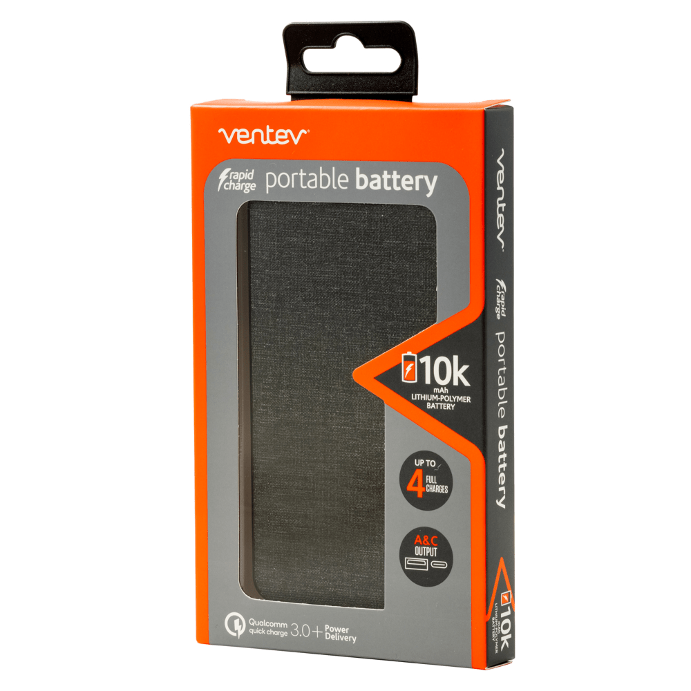 Ventev Portable Battery PD 10,000 mAh