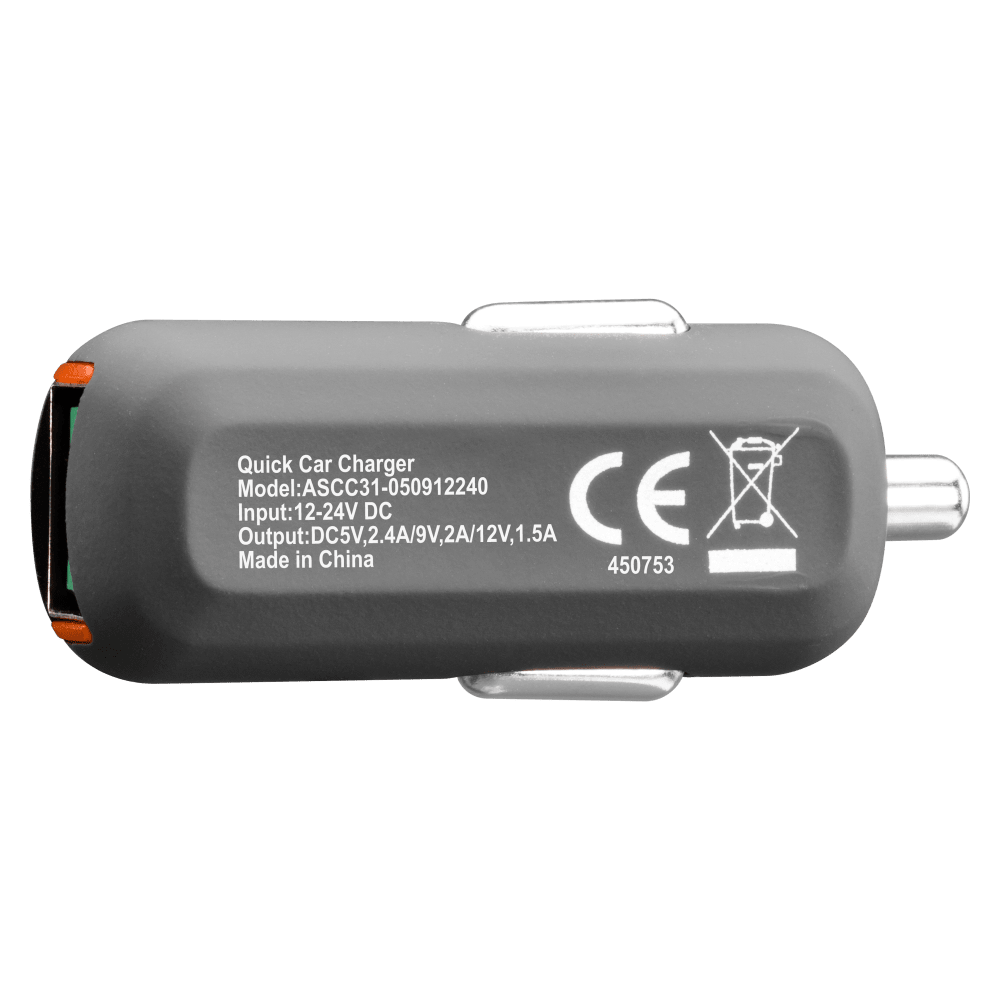 Ventev QC3.0 24W dashport rq1300 mini Car Charger and USB A to USB C Cable 3.3ft
