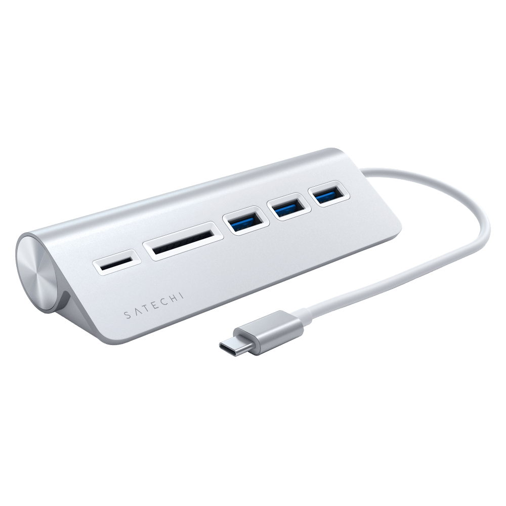 Satechi USB C Aluminum USB 3.0 Hub and Card Reader