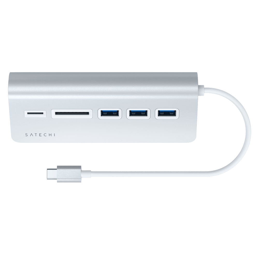 Satechi USB C Aluminum USB 3.0 Hub and Card Reader