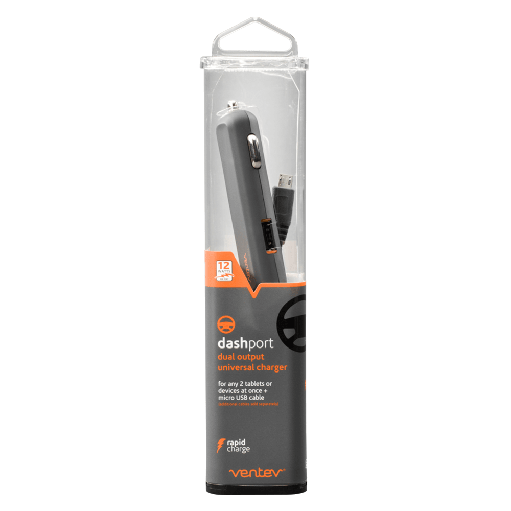 Ventev 24W dashport r2240 Dual USB A Car Charger and USB A to Micro Cable 3.3ft
