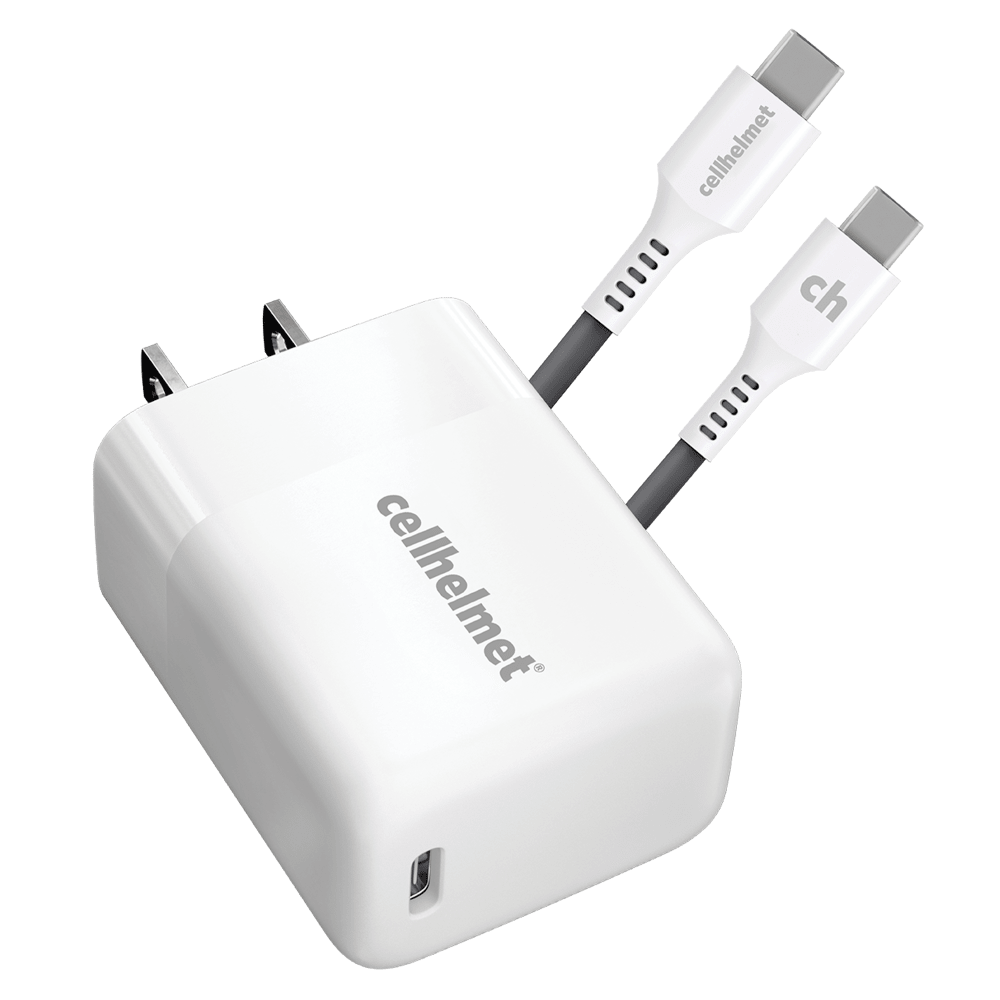 Cellhelmet Wall Charger 25W PD with USB C to USB C Cable White