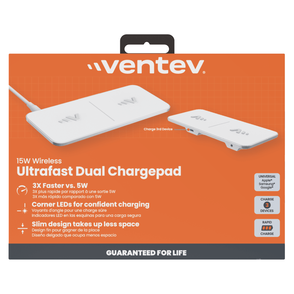 Ventev Dual Wireless Chargepad 15W
