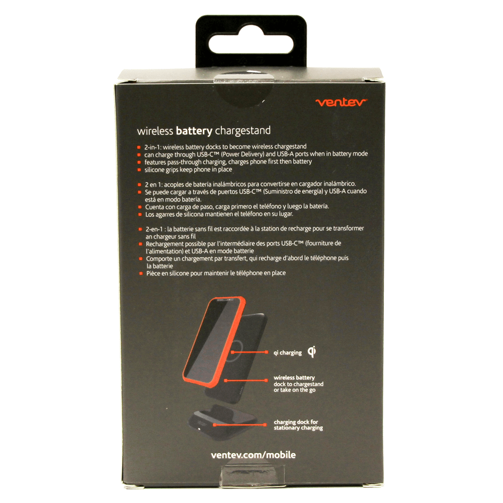Ventev Wireless Battery Charge Stand 10W 10,000 mAh