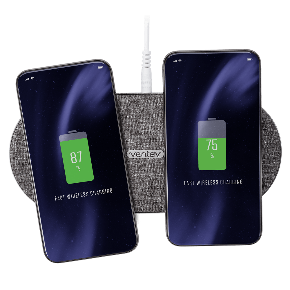 Ventev wireless chargepad duo 20W Gray, White