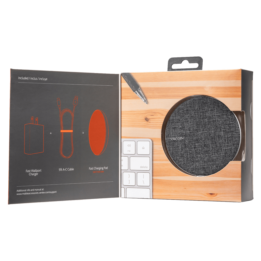 Ventev wireless chargepad plus 10W Gray, White