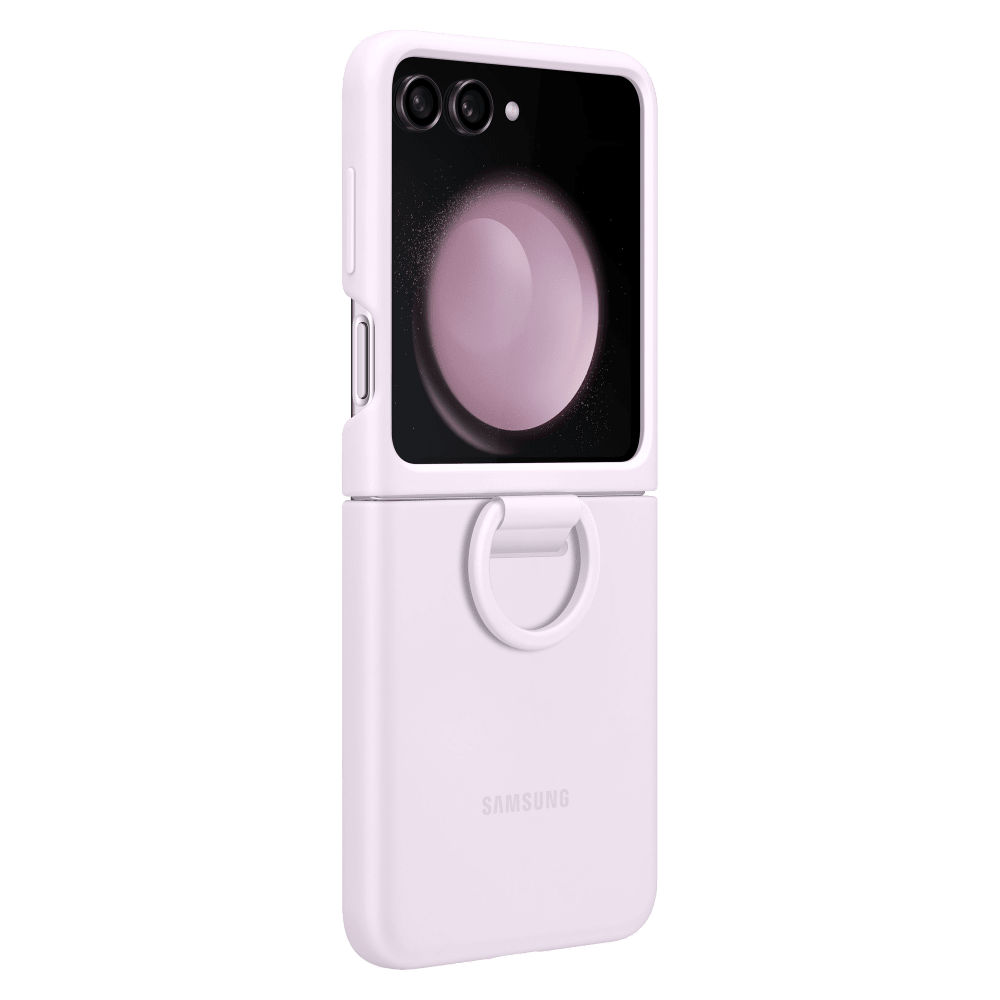 Samsung Silicone Case with Ring for Samsung Galaxy Z Flip5 Lavender