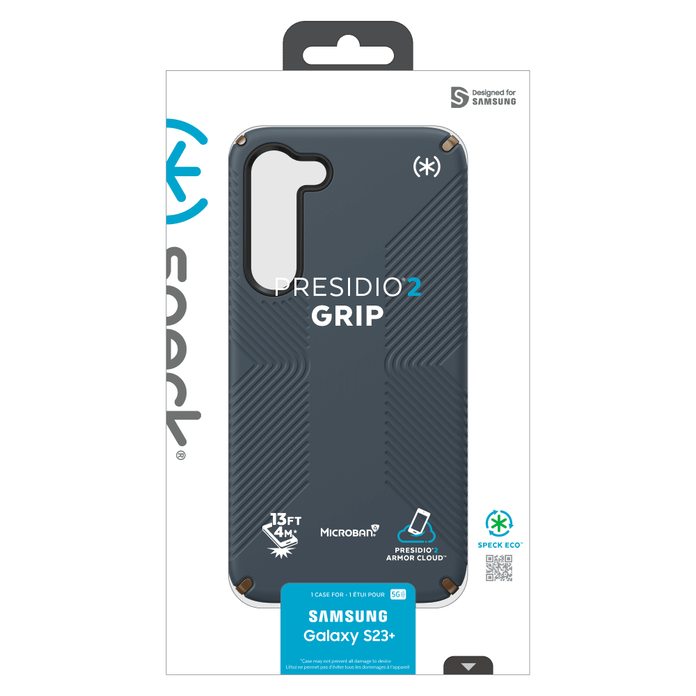 Speck Presidio2 Grip Case for Samsung Galaxy S23 Plus Charcoal Grey