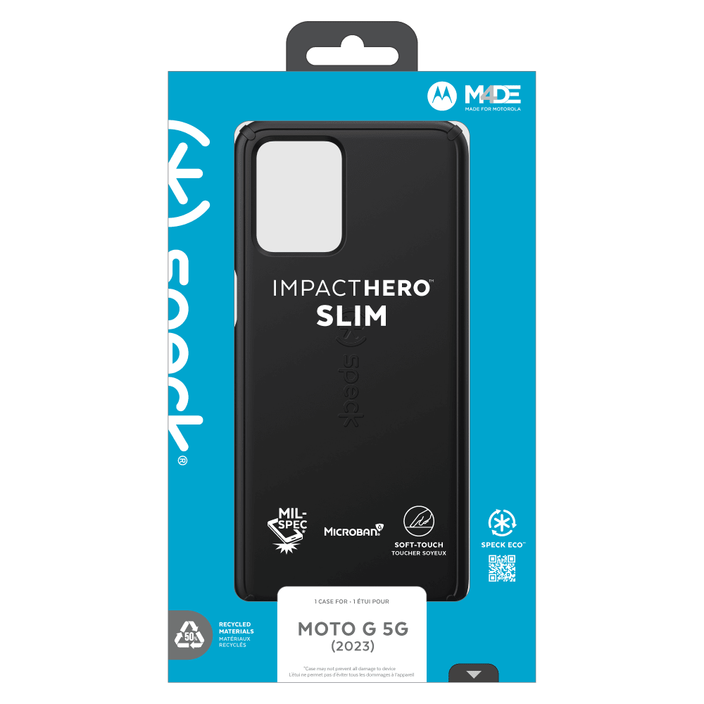 Speck Presidio Impact Hero Slim Case for Motorola Moto G 5G (2023) Black