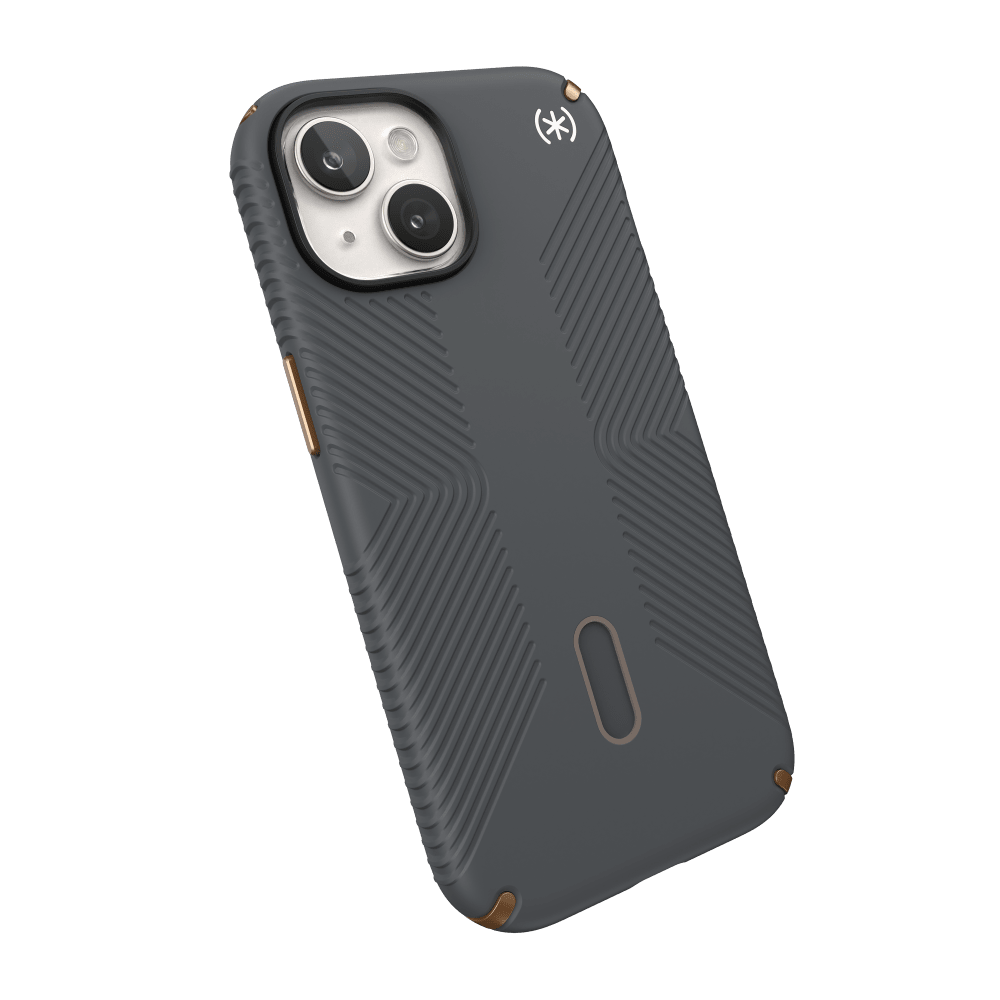 Speck Presidio2 Grip MagSafe Case for Apple iPhone 15 / iPhone 14 / iPhone 13 Charcoal Grey