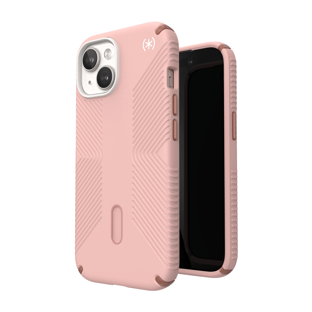 Speck Presidio2 Grip MagSafe Case for Apple iPhone 15 / iPhone 14 / iPhone 13 Dahlia Pink