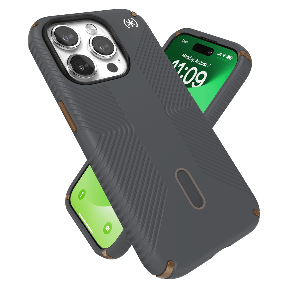 Speck Presidio2 Grip MagSafe Case for Apple iPhone 15 Pro Charcoal Grey