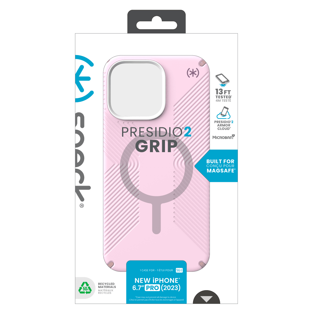 Speck Presidio2 Grip MagSafe Case for Apple iPhone 15 Pro Max Soft Lilac