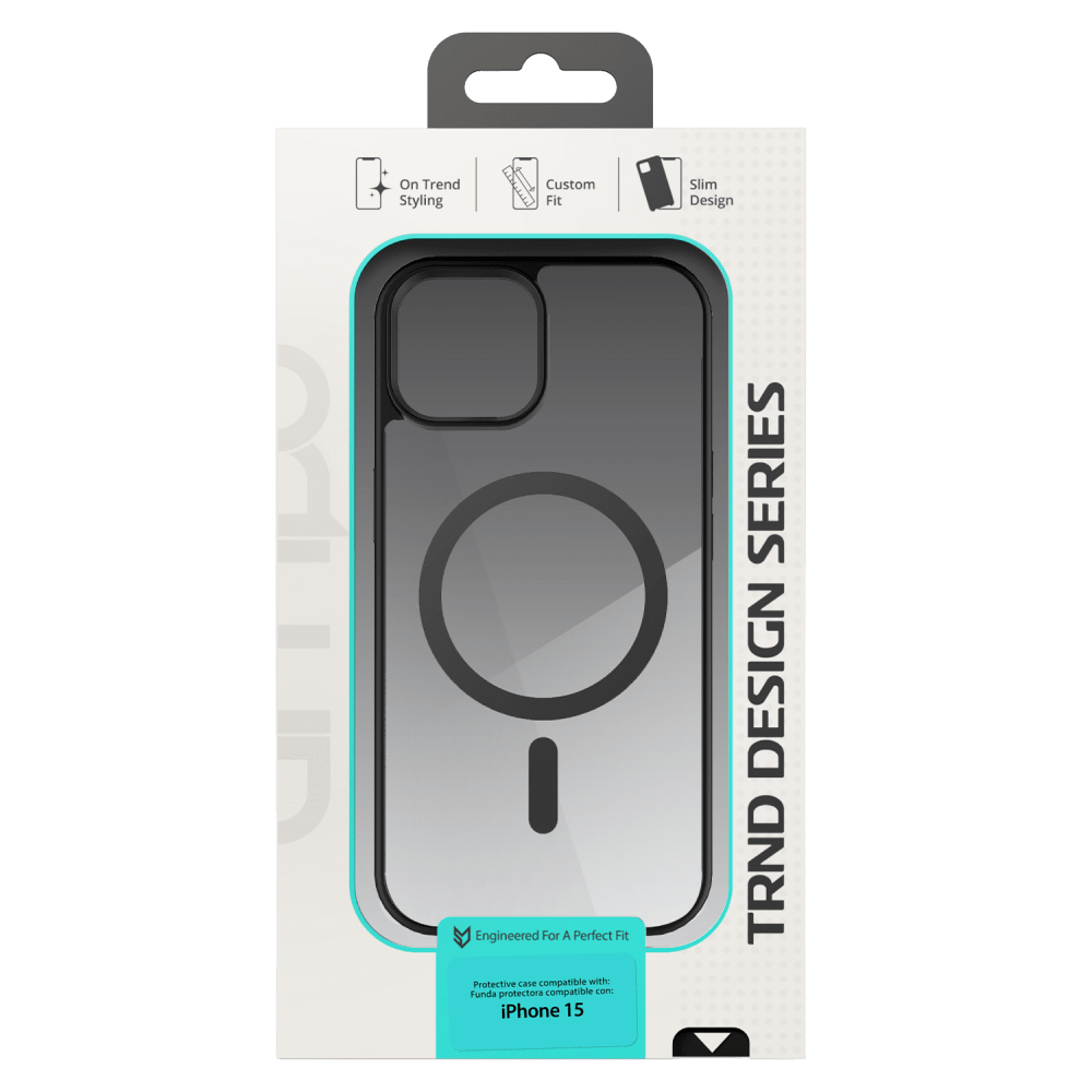 AMPD TPU / Acrylic Crystal Clear MagSafe Case for Apple iPhone 15 Black