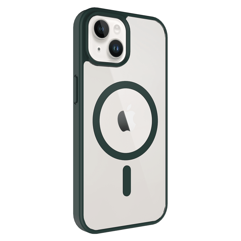 AMPD TPU / Acrylic Crystal Clear MagSafe Case for Apple iPhone 15 Green