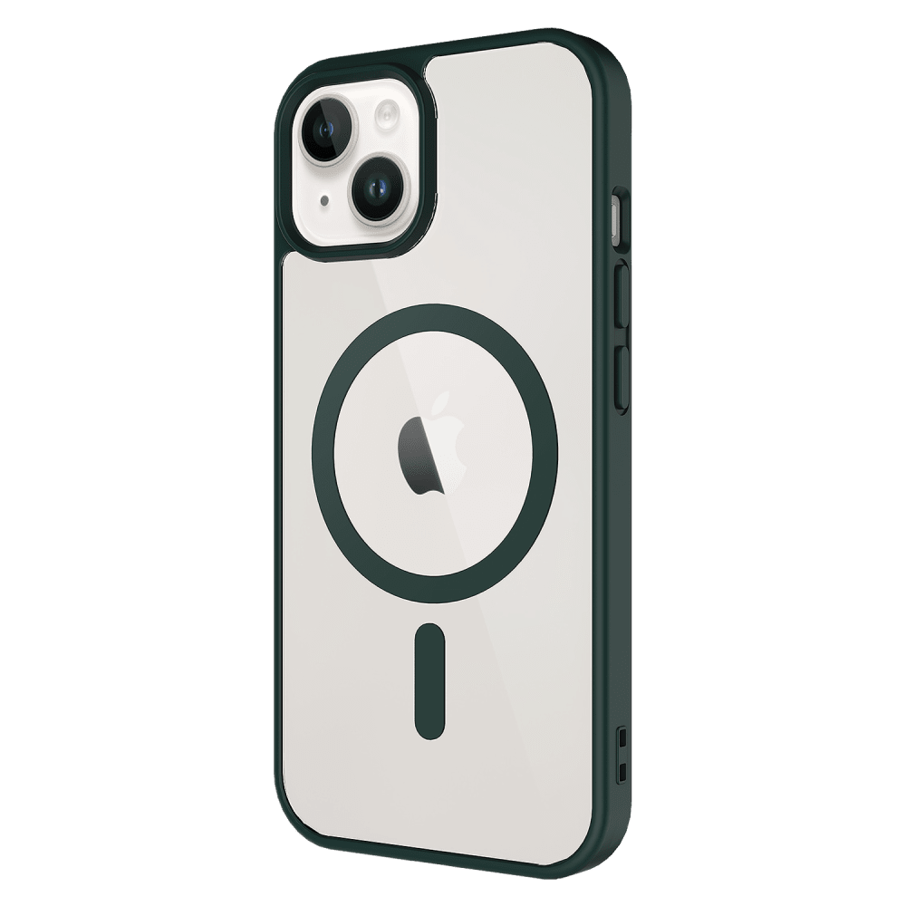 AMPD TPU / Acrylic Crystal Clear MagSafe Case for Apple iPhone 15 Green