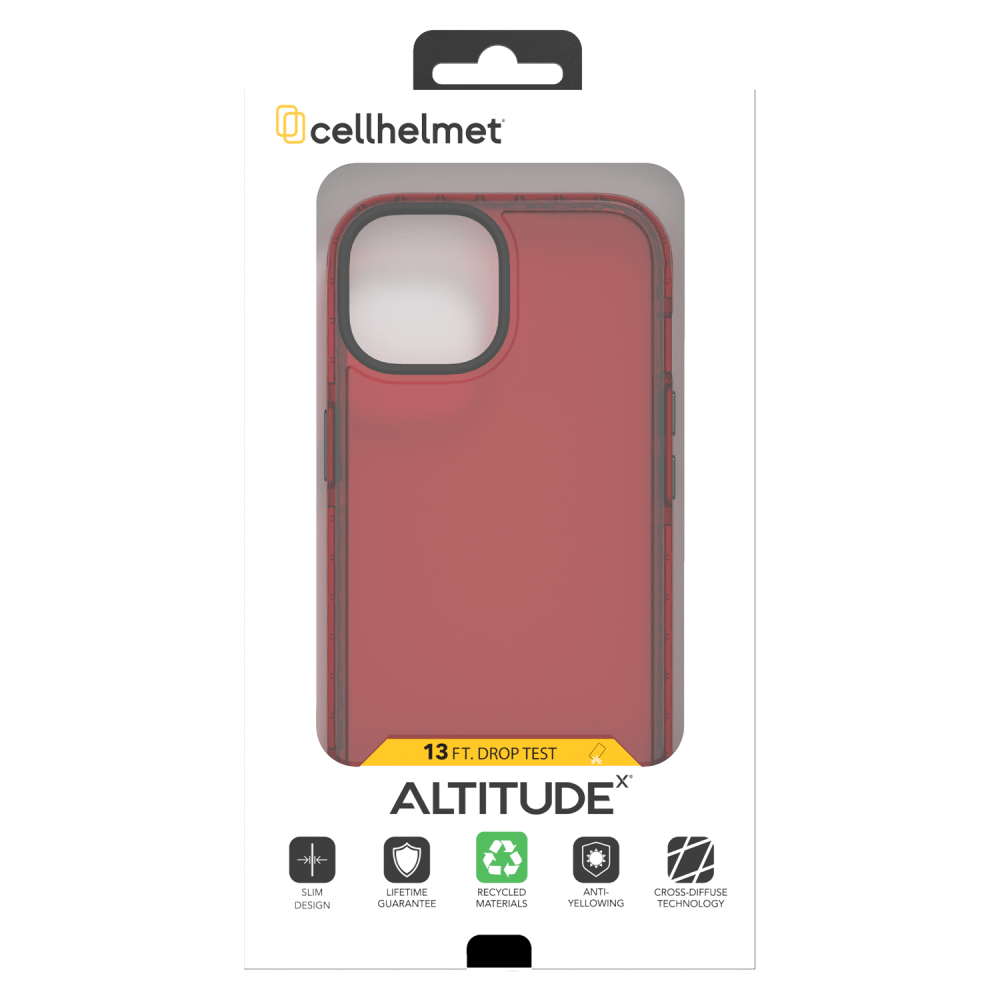 cellhelmet Altitude X Case for Apple iPhone 15 Scarlett Red