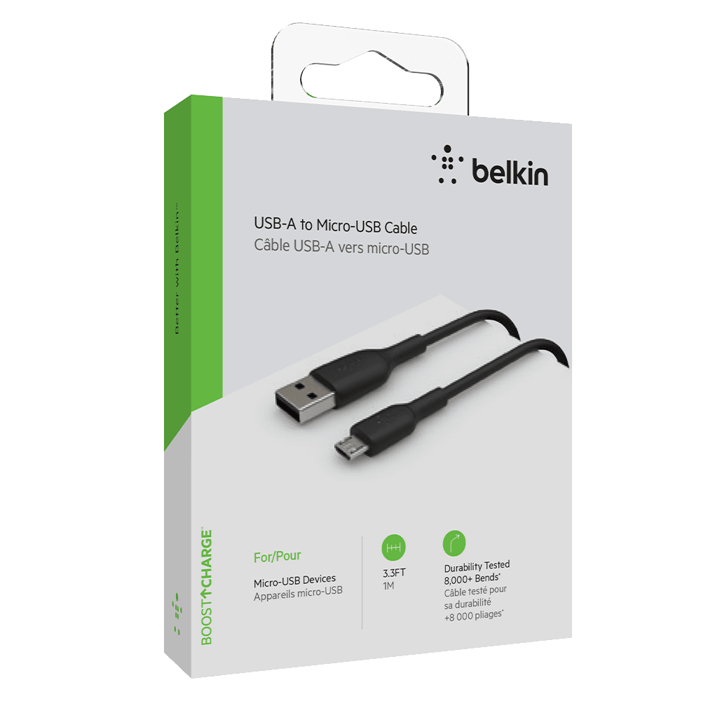 Belkin Boost Up Charge USB A to Micro USB Cable 3ft Black