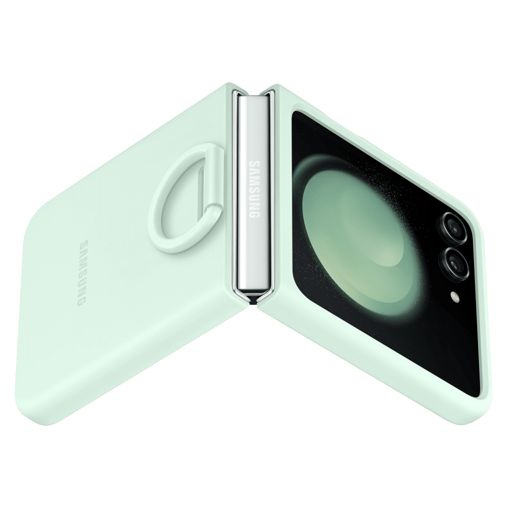 Samsung Silicone Case with Ring for Samsung Galaxy Z Flip5 Mint