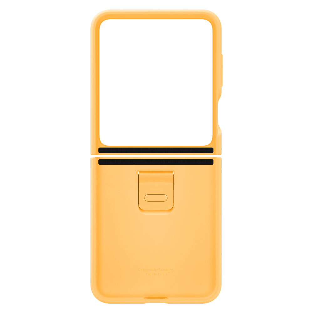 Samsung Silicone Case with Ring for Samsung Galaxy Z Flip5 Apricot