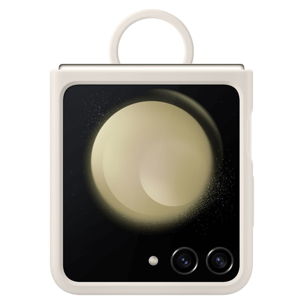 Samsung Silicone Case with Ring for Samsung Galaxy Z Flip5 Cream