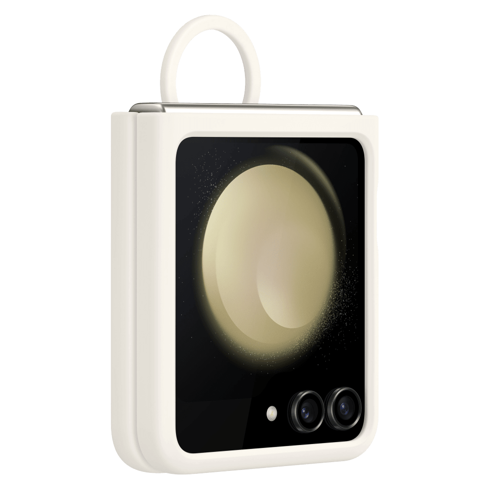 Samsung Silicone Case with Ring for Samsung Galaxy Z Flip5 Cream