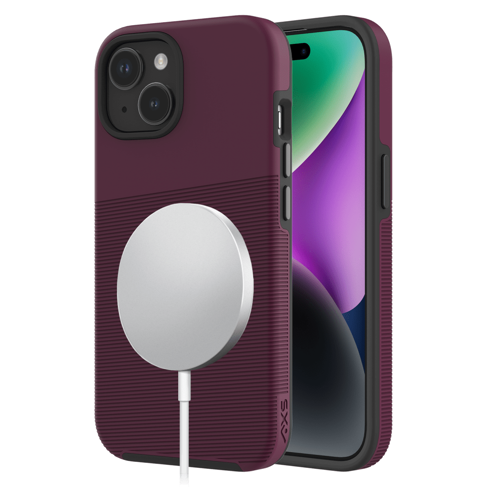 AXS PROTech Plus MagSafe Case for Apple iPhone 15 Sangria