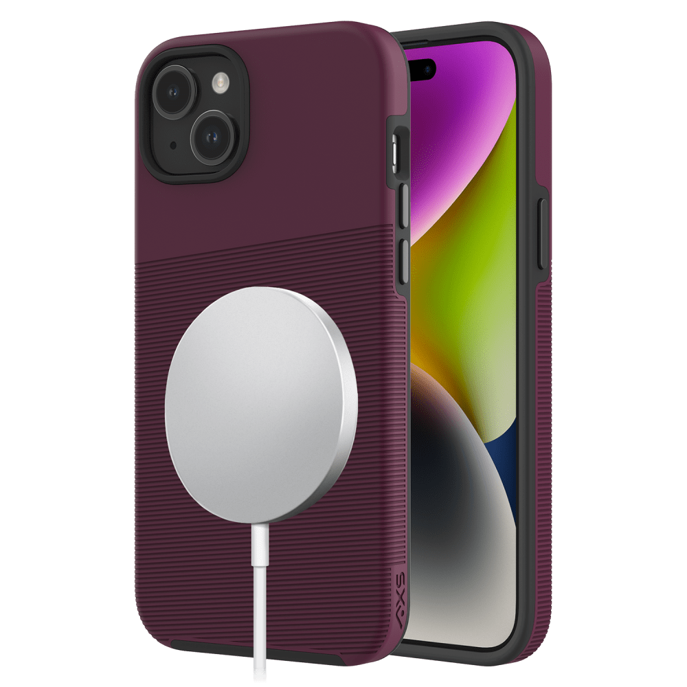 AXS PROTech Plus MagSafe Case for Apple iPhone 15 Plus Sangria