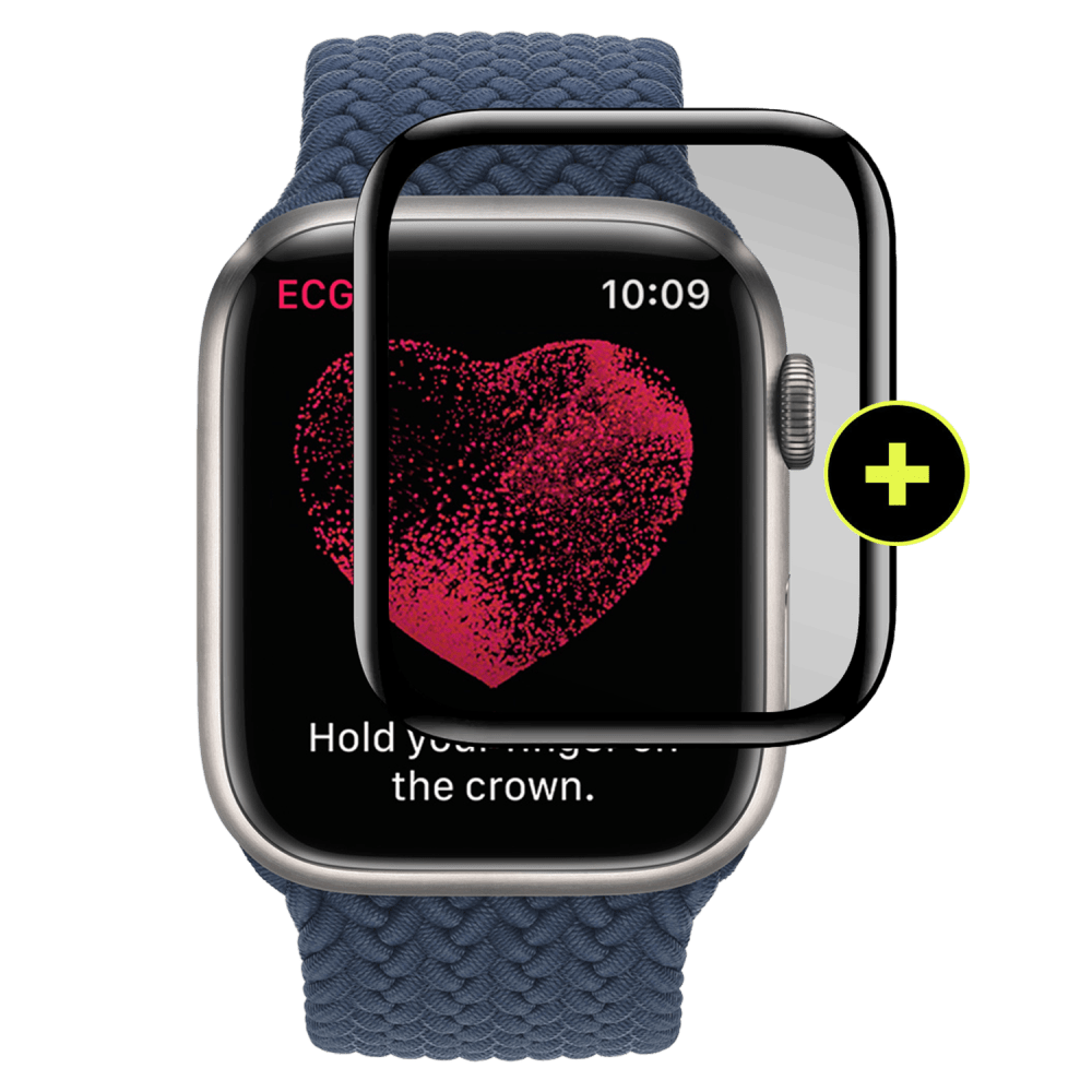 Black Ice Plus Antimicrobial Flex $150 Guarantee Screen Protector for Apple Watch 41mm