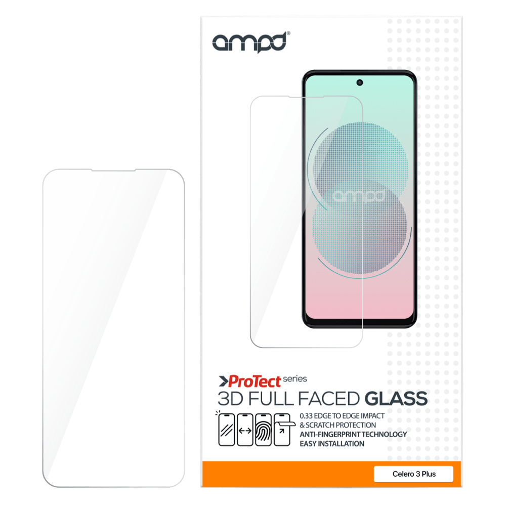 AMPD 0.33 Hardened Tempered Glass Screen Protector for Boost Celero 5G Plus (Gen 3)