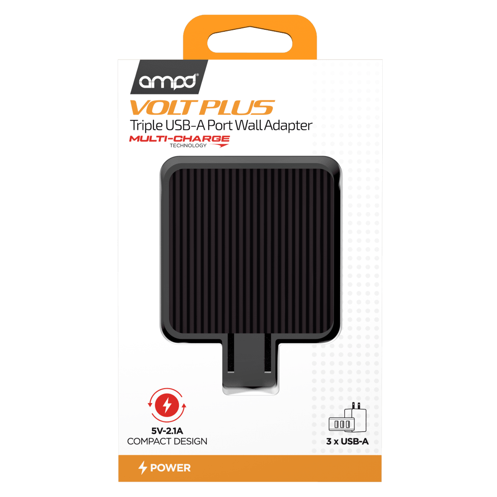 AMPD Volt Plus Triple USB A Port Wall Charger