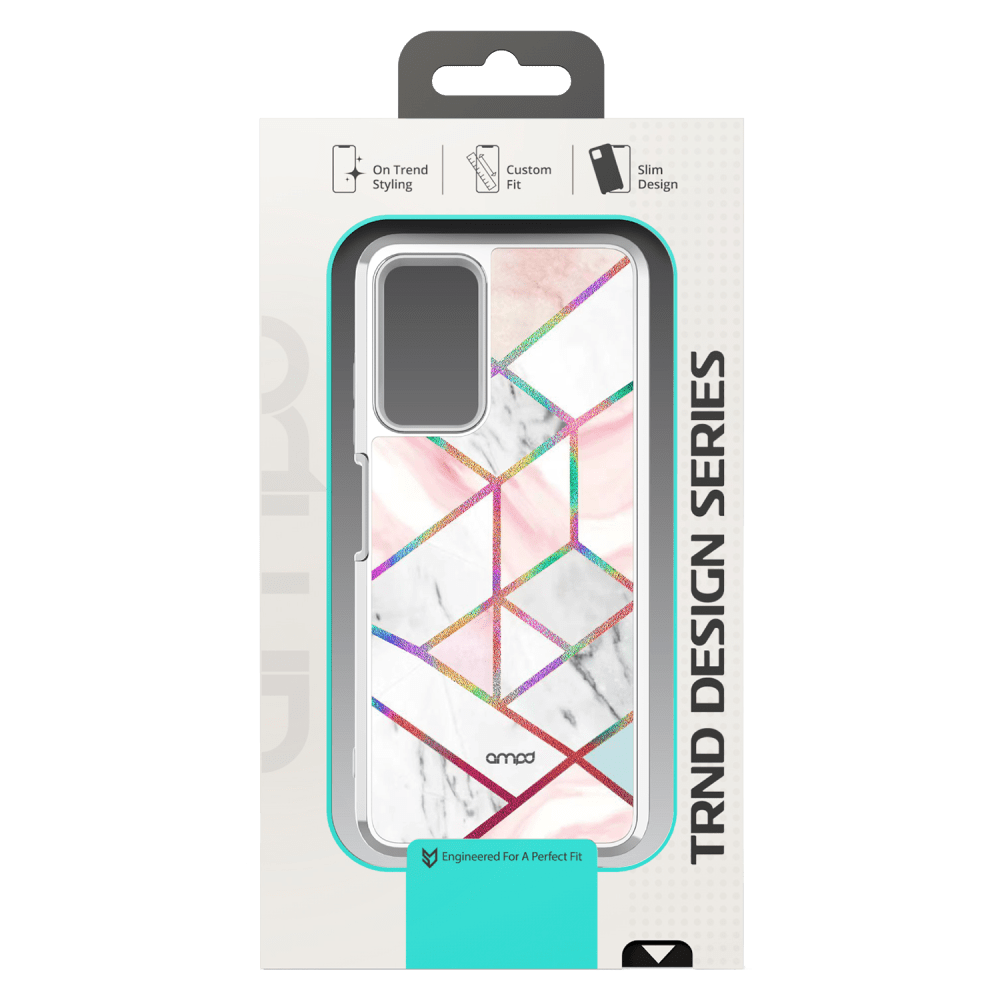 AMPD Electrplate Dual Layer Case for Samsung Galaxy A03s Grey and Marble