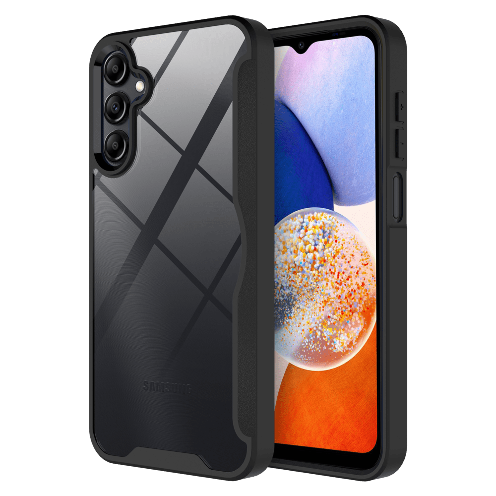 AMPD TPU / Acrylic Wallet Credit Card Case for Samsung Galaxy A25 5G Black