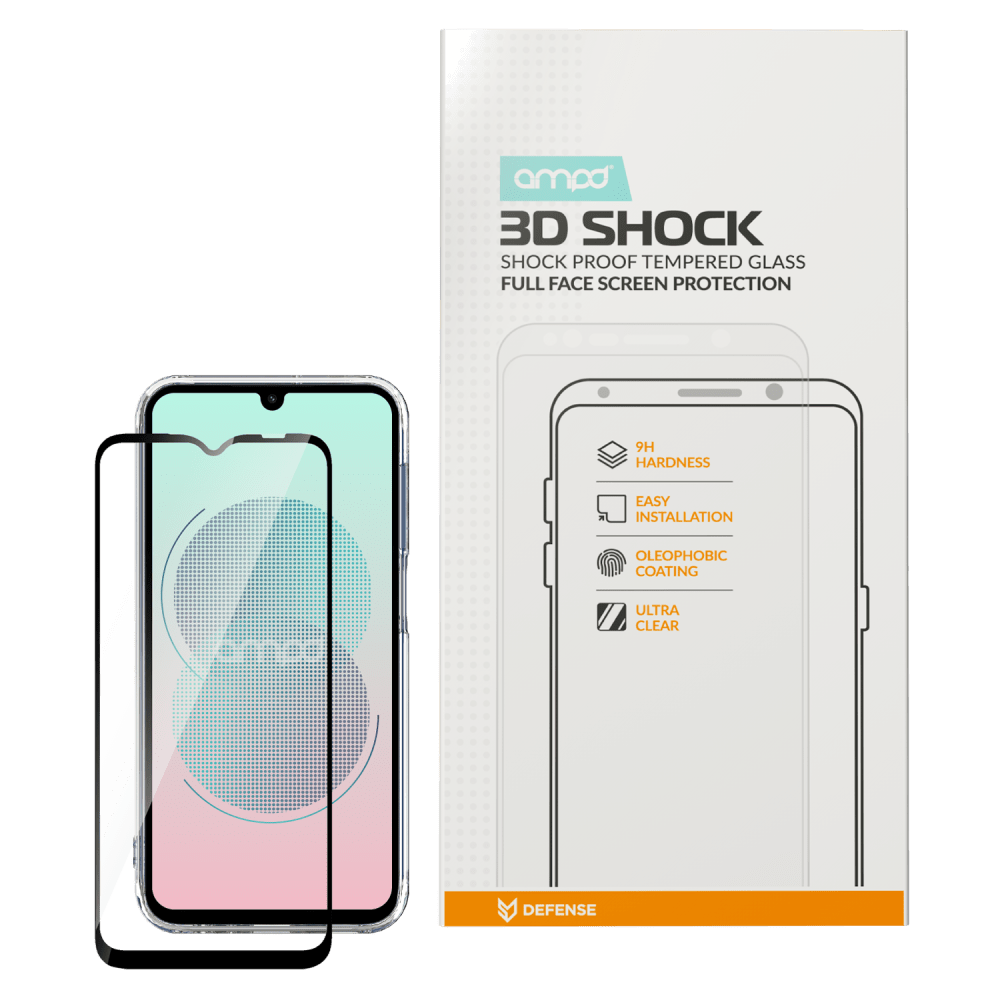 AMPD 3D Full Faced Impact Glass Screen Protector with Black Border for Samsung SGA355G