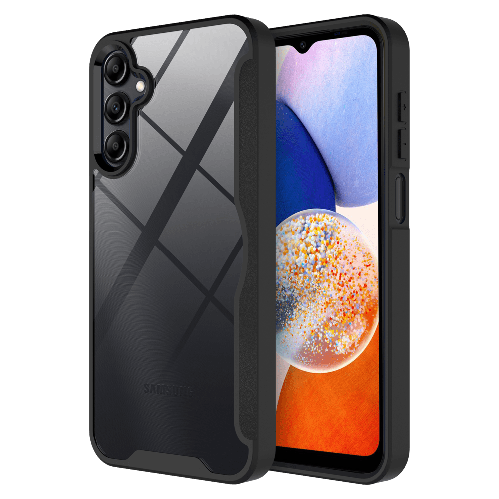 AMPD TPU/Acrylic Wallet Credit Card Case for Samsung Galaxy A35 5G Black