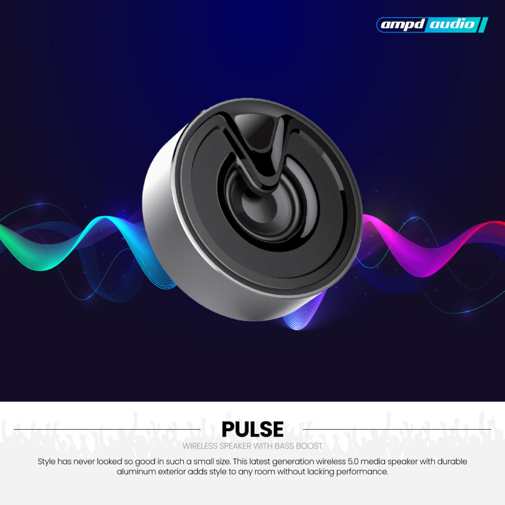 AMPD Pulse 5.0 Bluetooth Desktop Speaker Silver