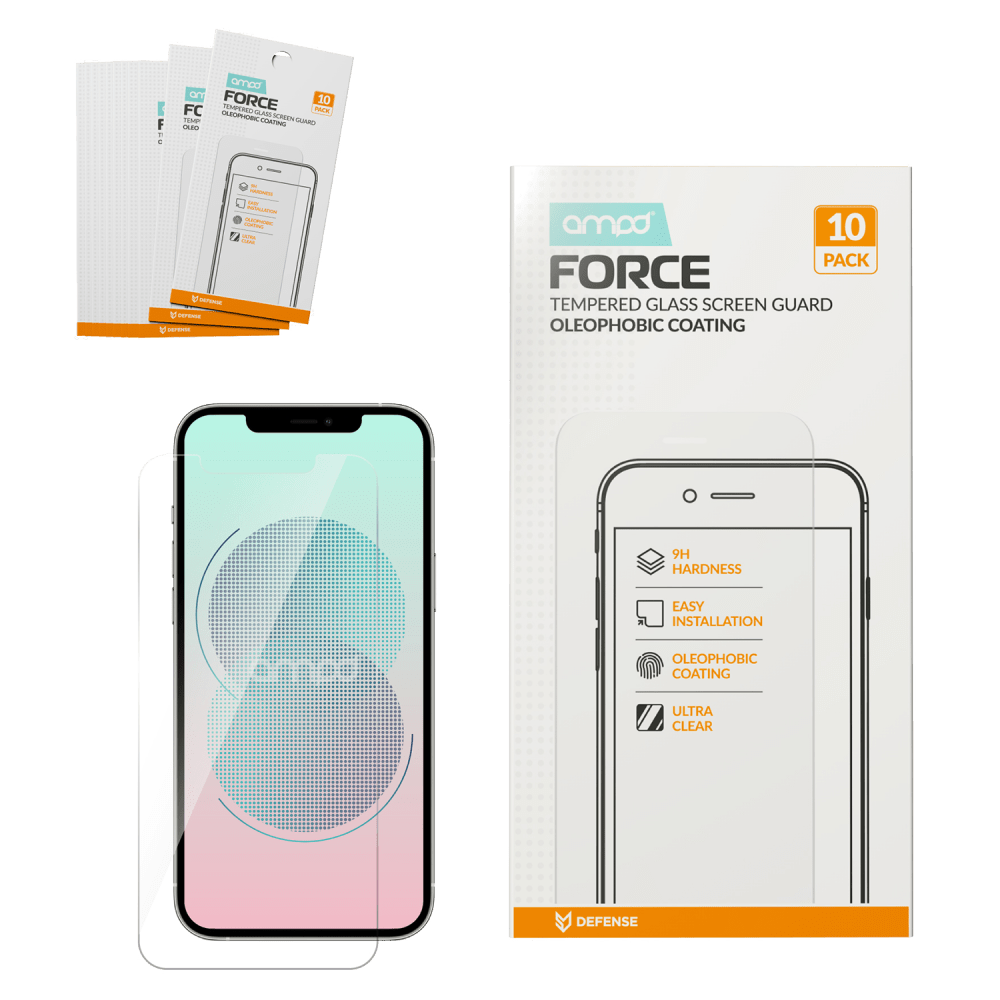 AMPD Glass Screen Protectors for Apple iPhone 12 / iPhone 12 Pro