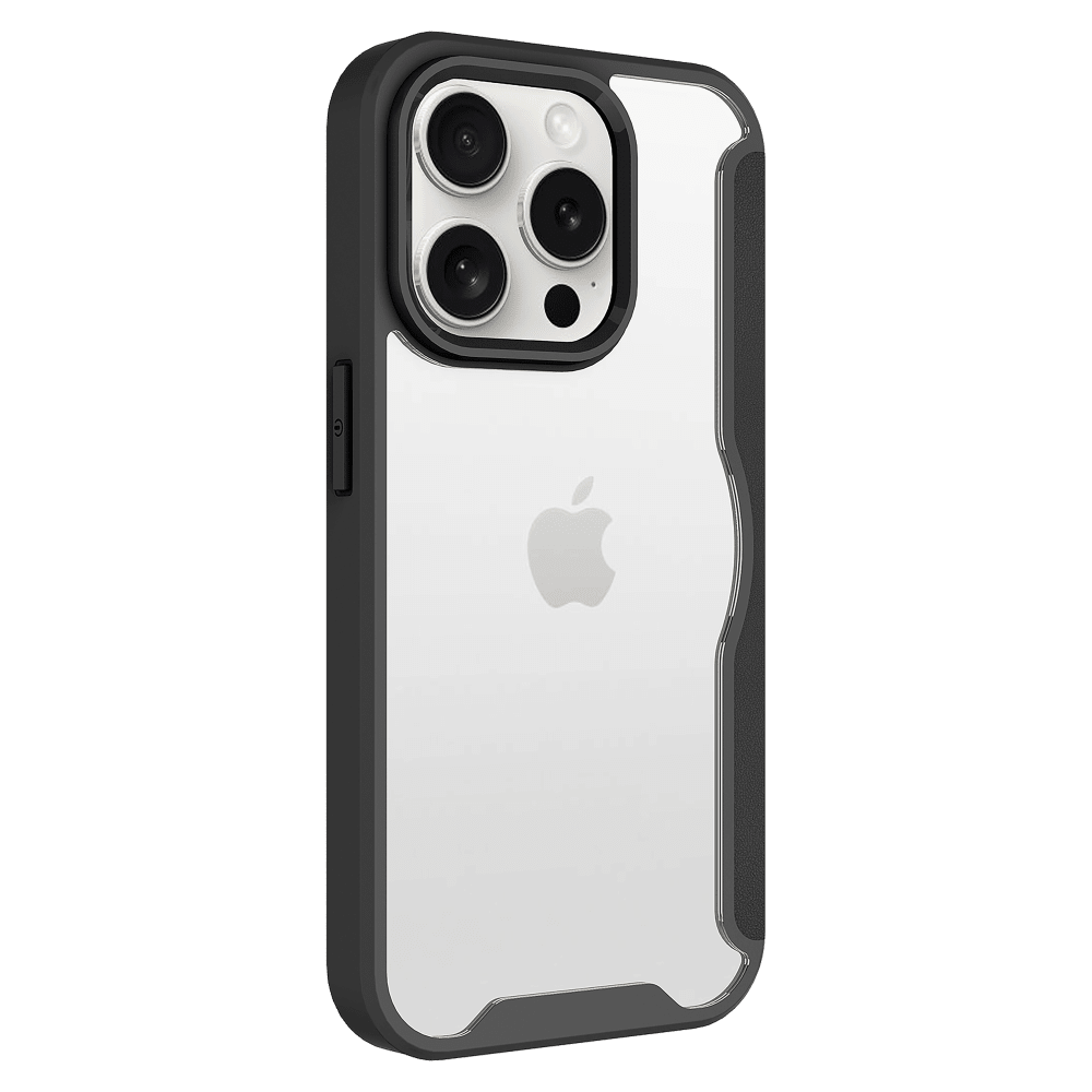 AMPD TPU / Acrylic Flip Wallet MagSafe Case for Apple iPhone 15 Pro Max