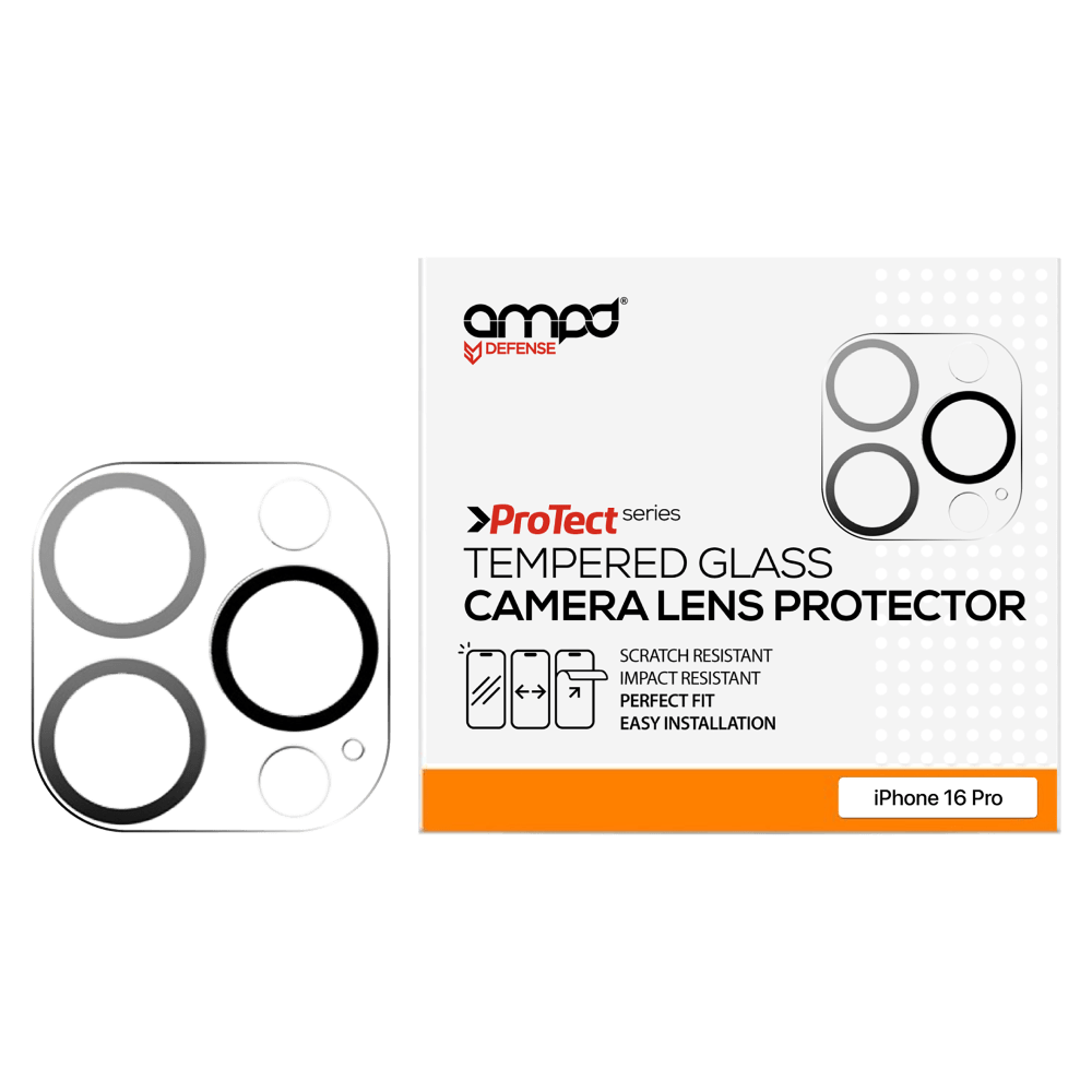 AMPD Laser Cut Rear Camera Tempered Glass Protector for Apple iPhone 16 Pro