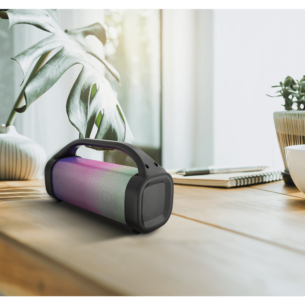 AMPD LED Light Show Mini Bazooka Bluetooth Speaker Black and LED Face
