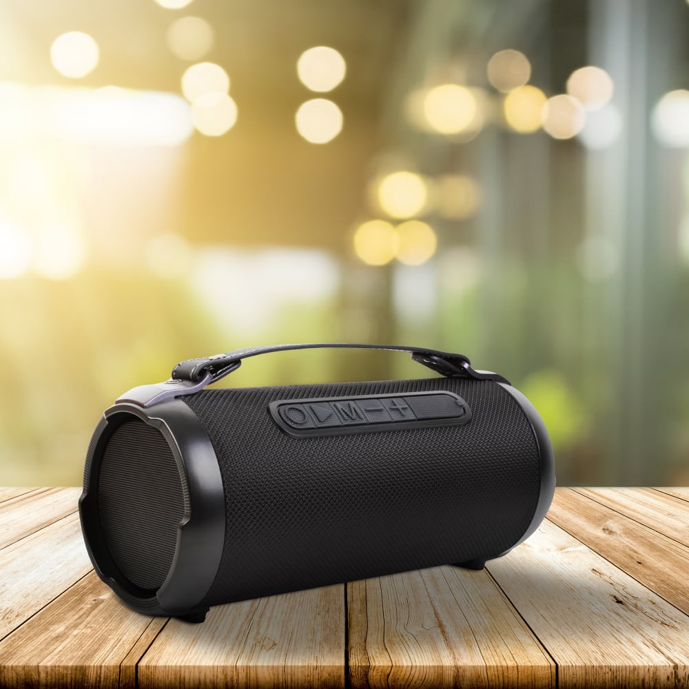 AMPD Cosmos Elite 9.5 Watt Bluetooth Barrel Speaker Black