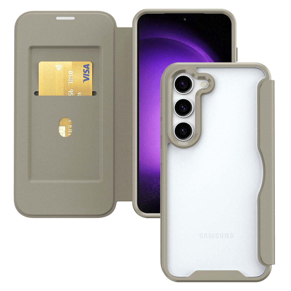 AMPD TPU / Acrylic Flip Wallet MagSafe Case for Samsung Galaxy S24