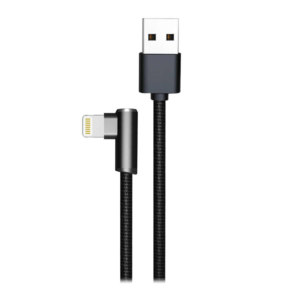 AMPD 90 Degree Gamer USB A to Apple Lightning Cable