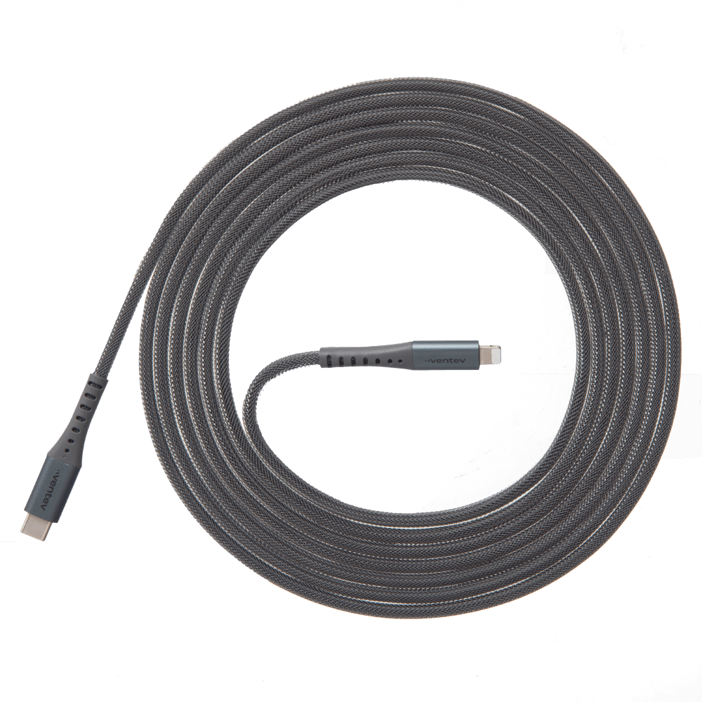 Ventev Chargesync Alloy USB C to Apple Lightning Cable 10ft