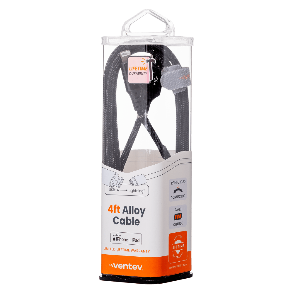 Ventev chargesync alloy USB A to Apple Lightning Cable 4ft