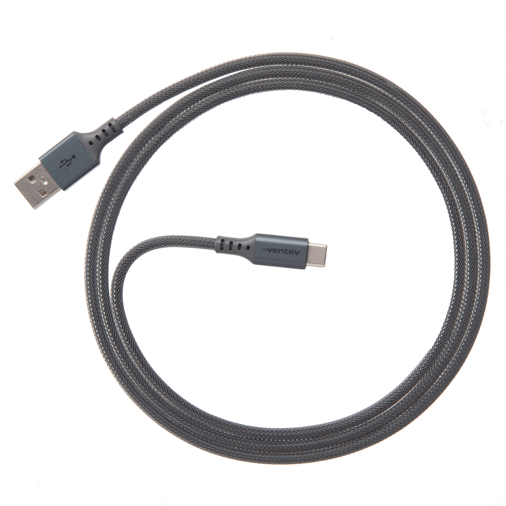 Ventev Chargesync Alloy USB A to USB C Cable 4ft Steel