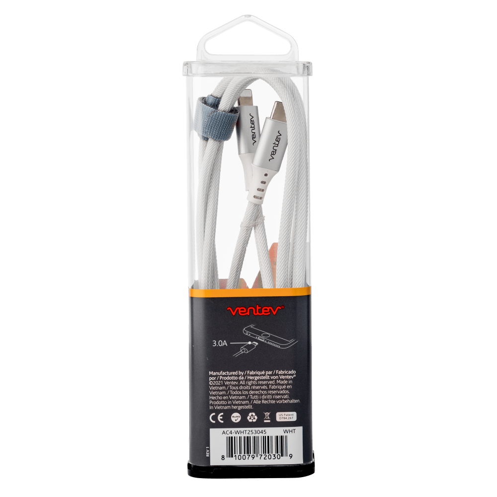 Ventev chargesync alloy USB C to Apple Lightning Cable 4ft