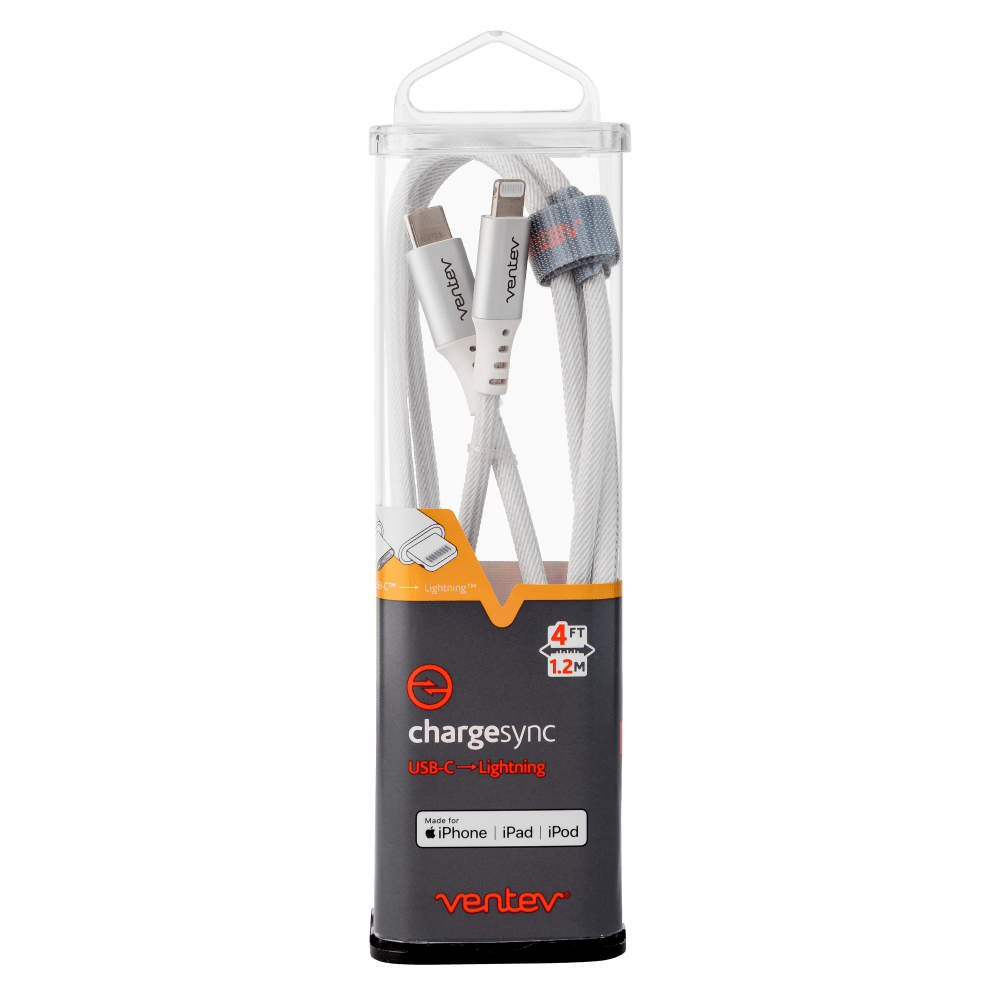 Ventev chargesync alloy USB C to Apple Lightning Cable 4ft