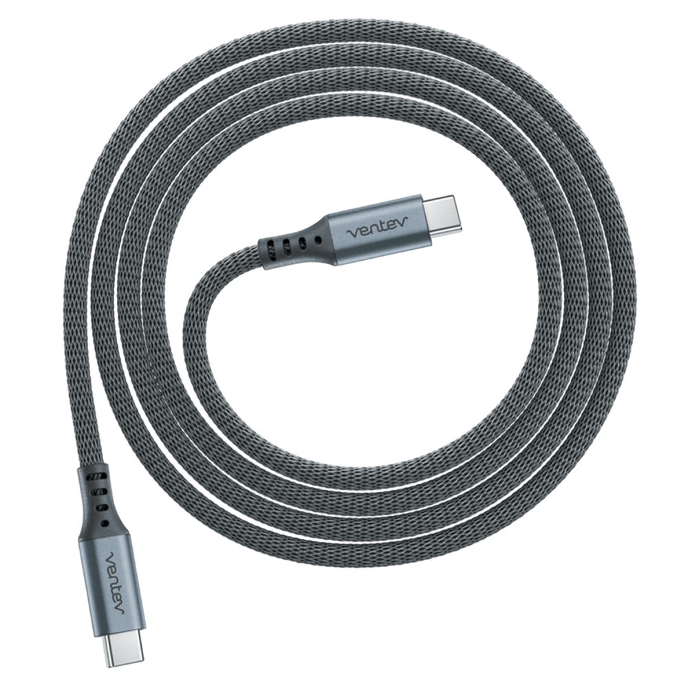 Ventev Alloy USB C to USB C High Speed Ultradurable Cable Gray