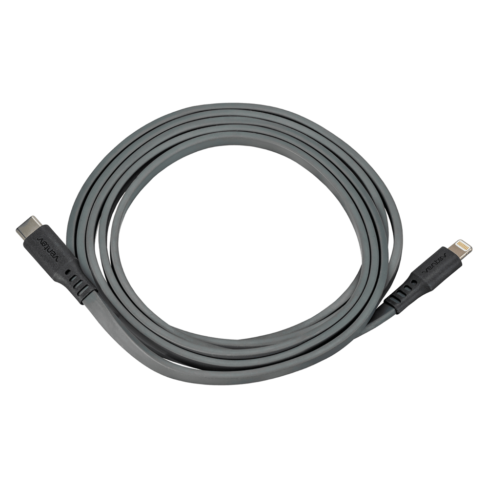 Ventev chargesync USB C to Apple Lightning Cable 6ft Gray